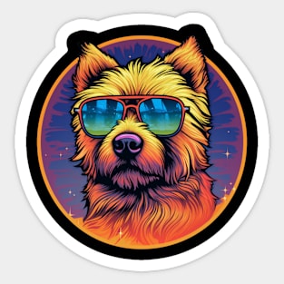 Norwich Terrier with a splash of color Sticker